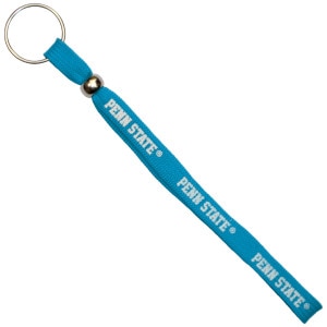 teal shoelace wristlet with repeating Penn State